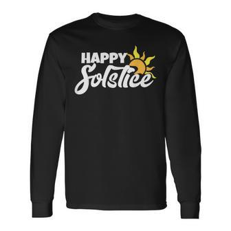 Happy Solstice Winter Solstice Pagan Long Sleeve T-Shirt - Monsterry