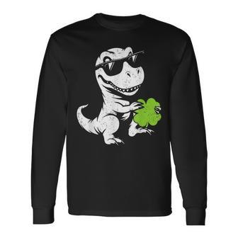 Happy St Pat-Rex Day St Patty's Day Dinosaur Monster Truck Long Sleeve T-Shirt | Mazezy