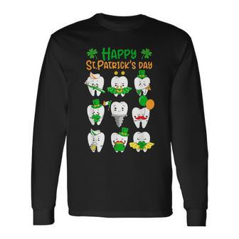Happy St Patrick Day Dental Saint Paddys Th Irish Dentist Long Sleeve T-Shirt - Thegiftio