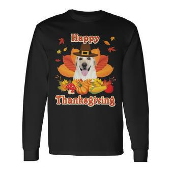 Happy Thanksgiving Labrador Retriever Dog I'm Thankful For Long Sleeve T-Shirt | Mazezy