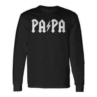 Hard Rock Dad Papa Lightning Bolt Mit-Ausschnitt Langarmshirts - Geschenkecke