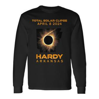 Hardy Arkansas 2024 Total Solar Eclipse Long Sleeve T-Shirt | Mazezy