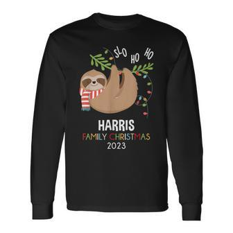 Harris Family Name Harris Family Christmas Long Sleeve T-Shirt - Seseable