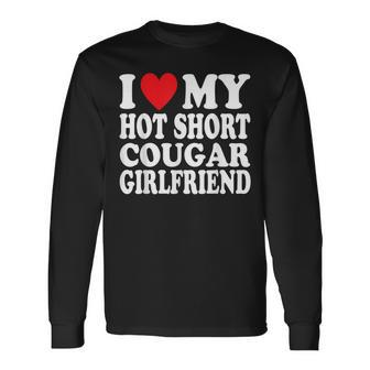 I Heart My Hot Short Cougar Girlfriend I Love My Short Gf Long Sleeve T-Shirt - Seseable