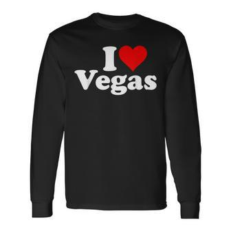 I Heart Love Las Vegas Nevada Long Sleeve T-Shirt - Seseable