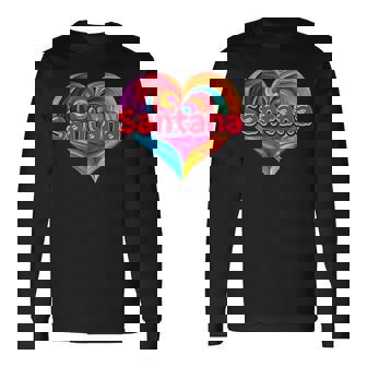I Heart Love Santana First Name Colorful Named Long Sleeve T-Shirt | Mazezy