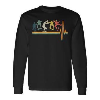 Heartbeat Love Skateboard Long Sleeve T-Shirt - Monsterry AU