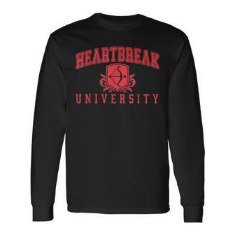 Heartbreak University Cupid's Arrow Vintage Valentines Day Long Sleeve T-Shirt - Monsterry DE