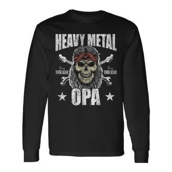 Heavy Metal Grandpa Grossvater Bester Metal Grandpa Langarmshirts - Seseable