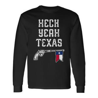 Heck Yeah Texas Southern Slang Long Sleeve T-Shirt - Monsterry AU