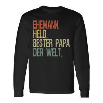 Held Beste Papa Der Welt Help Langarmshirts - Geschenkecke