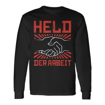 Held Der Arbeit East Germany Ostalgia Vintage Retro Ddr Langarmshirts - Seseable