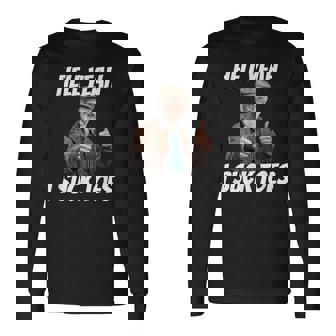 Hell Yeah I Suck Toes Inappropriate Humor Embarrassing Long Sleeve T-Shirt | Mazezy