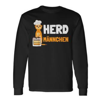 Herdmännchen I Chef Herd Meerkat With Chef's Hat Langarmshirts - Seseable