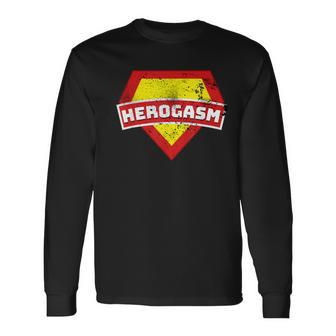 Herogasm Superhero T Vintage Long Sleeve T-Shirt - Monsterry UK