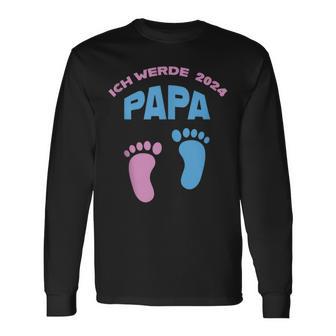 Herren Ich Werde Papa 2024 Werdenderater Langarmshirts - Geschenkecke