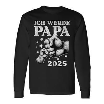 Herren Ich Werde Papa 2025 Baby Ankündigung Papa 2025 Langarmshirts - Geschenkecke