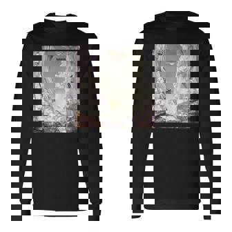 Herren Langarmshirts Mystischer Bergdruck in Schwarz, Wanderlust Motiv - Seseable