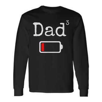 Herren Lustigesater-Trikot Geschenk Füräter Papa 3 Low Battery Langarmshirts - Geschenkecke