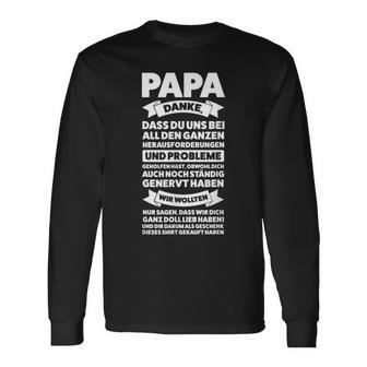 Herren Papa Danke Dass Du Uns Bei Allen Papa Familie Langarmshirts - Geschenkecke