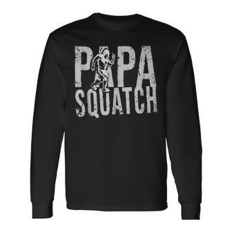 Herren Papa Sasquatch Bigfoot Papa Squatch Lustigeratertag Langarmshirts - Geschenkecke