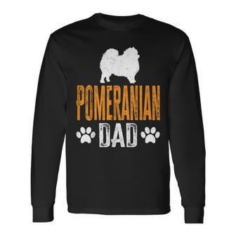 Herren Pomeranian Dad Geschenk Hund Papa Pommeratertag Geschenk Langarmshirts - Geschenkecke