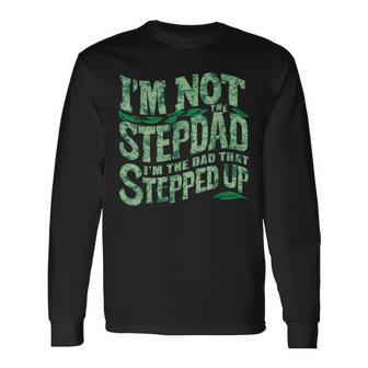 Herren Stepdad Stiefvater Papa Inspirierendes Zitatater Tochter Langarmshirts - Geschenkecke