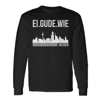 Hessen Frankfurt Skyline Set Langarmshirts - Seseable