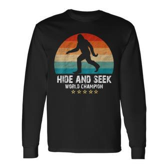 Hide And Seek World Champion Vintage Bigfoot Long Sleeve T-Shirt - Monsterry UK