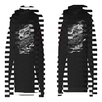Hip Hop Old School Rap Mixtape 90Sintage Retro Casete Sin Mangas Camiseta de manga larga - Regaloses