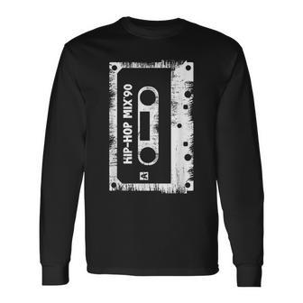 Hip Hop Rap Mixtape Cassette Dj Retro 90S Vintage Cassette Long Sleeve T-Shirt - Monsterry DE