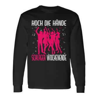 Hoch Die Hände Schlager Weekend Party Costume Black S Langarmshirts - Seseable