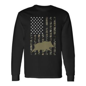 Hog Hunting For Men Women Wild Boar Pig Hunter Long Sleeve T-Shirt | Mazezy