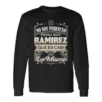 Hombre Camiseta Apellido Ramirez Last Name Ramirez Long Sleeve T-Shirt - Monsterry