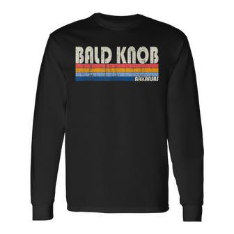 Hometown Vintage Retro 70S 80S Style Bald Knob Ar Long Sleeve T-Shirt - Monsterry CA