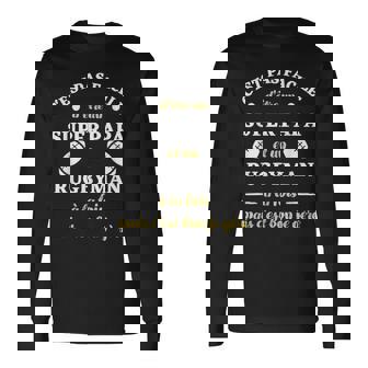 Homme Super Papa Rugbyman Humour Rugby Homme Humoristique Rugby T-shirt à manches longues - Cadeauxyz