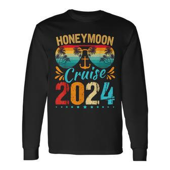 Honeymoon Cruise For Matching Couples 2024 Just Married Long Sleeve T-Shirt - Seseable
