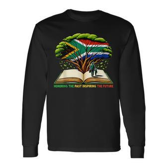 Honoring The Past Black History Month Fathers Day Long Sleeve T-Shirt - Seseable