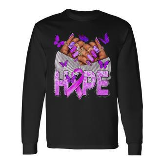 Hope Sle Lupus Awareness Month Support Purple Lupus 2024 Long Sleeve T-Shirt - Thegiftio UK