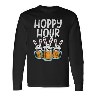 Hoppy Bunny Rabbit Ear Happy Easter Day Women Long Sleeve T-Shirt - Thegiftio UK