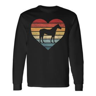 Horse Lover Horseback Riding Equestrian Retro Vintage Long Sleeve T-Shirt | Mazezy