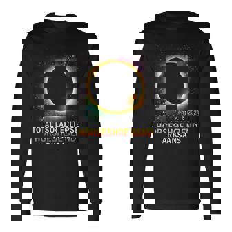 Horseshoe Bend Arkansas Total Solar Eclipse April 8 2024 Long Sleeve T-Shirt | Mazezy