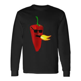 Hot Pepper Sauce Lovers Long Sleeve T-Shirt - Monsterry