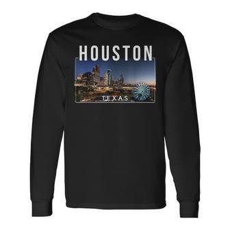 Houston Texas H-Town The Big H Long Sleeve T-Shirt - Monsterry AU