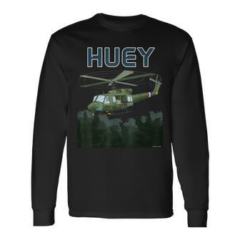Huey Army Helicopter Military Armed Forces Helicopter Long Sleeve T-Shirt - Monsterry DE