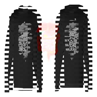 Human Anatomy Internal Organs With Eng Description For Learning Long Sleeve T-Shirt - Thegiftio