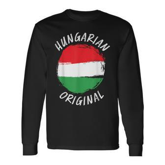 Hungarian Original Hungary Flag Hungarian Long Sleeve T-Shirt - Monsterry AU
