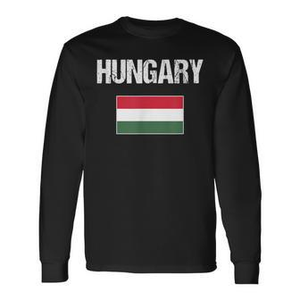 Hungary Flag Hungary Langarmshirts - Seseable