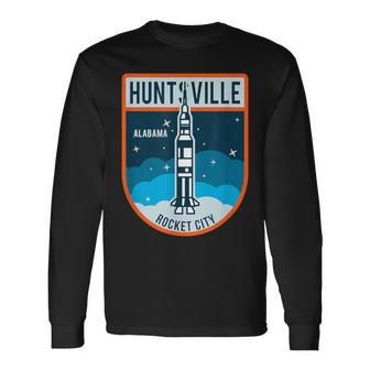 Huntsville Alabama Rocket City Space Ship Spaceflight Long Sleeve T-Shirt - Seseable