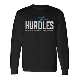 Hurdle Track And Field Running Hurdling Long Sleeve T-Shirt - Monsterry